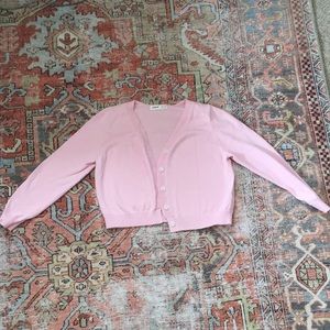 Shein pink cardigan